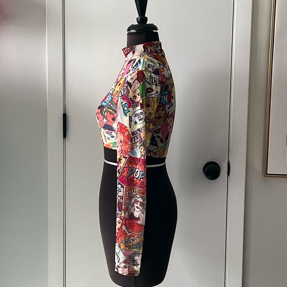 Fashion Nova Comic Crop Top - Picture 2 of 7